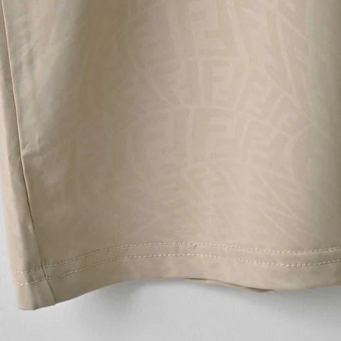 Imported Beige FF Textured Stretchable T-Shirt