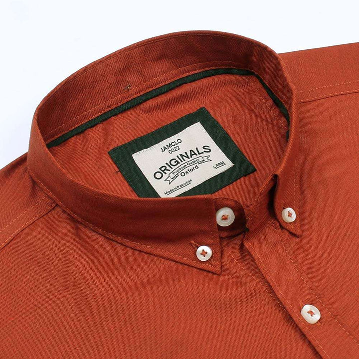 Dark Pastel Red Oxford Shirt - Jamclo Originals