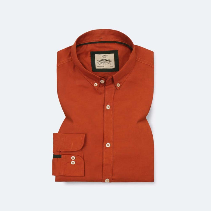Dark Pastel Red Oxford Shirt - Jamclo Originals