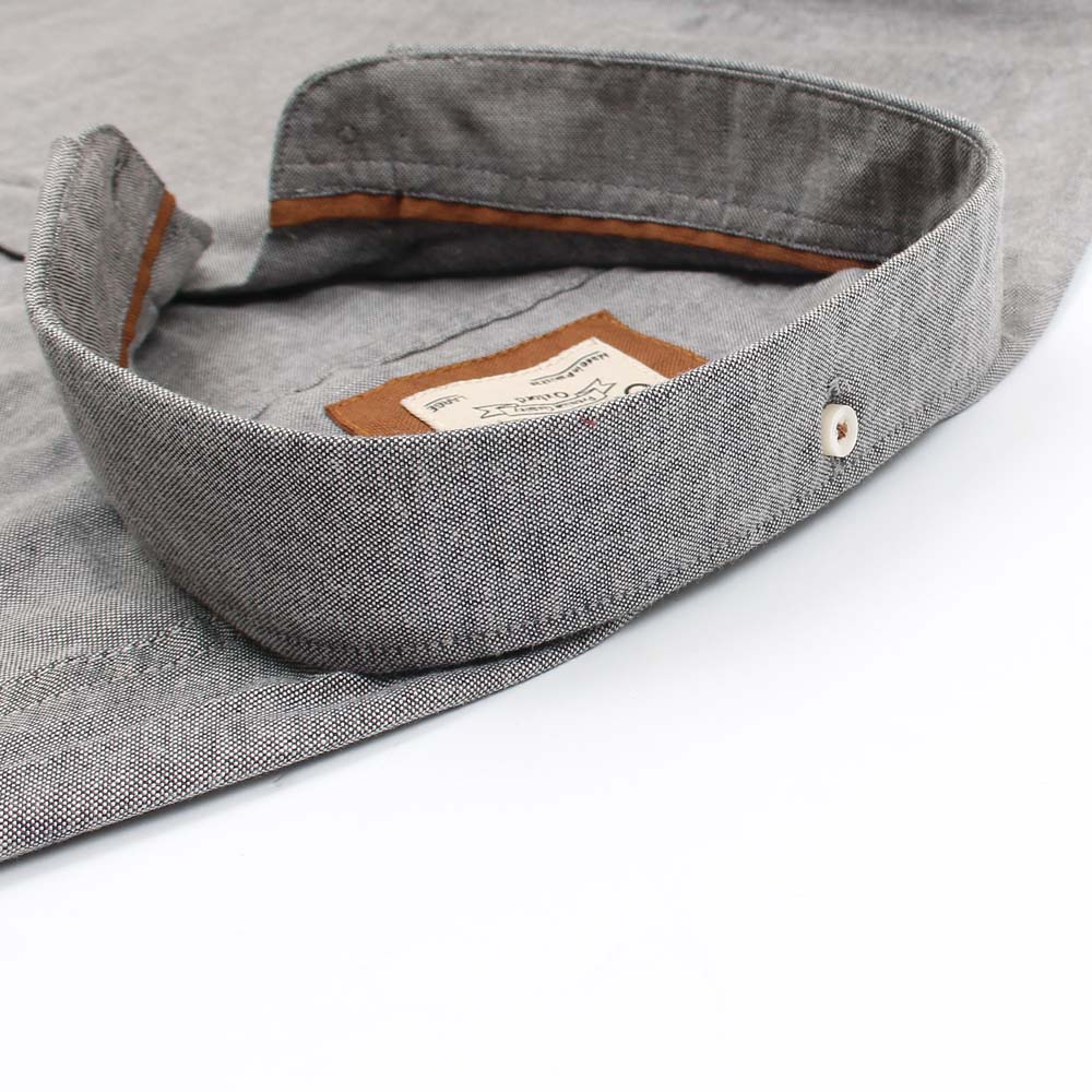 Double Tone Grey Oxford Shirt - Jamclo Originals