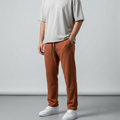 Men's Brown Cross Pocket Loose Fit Trousers