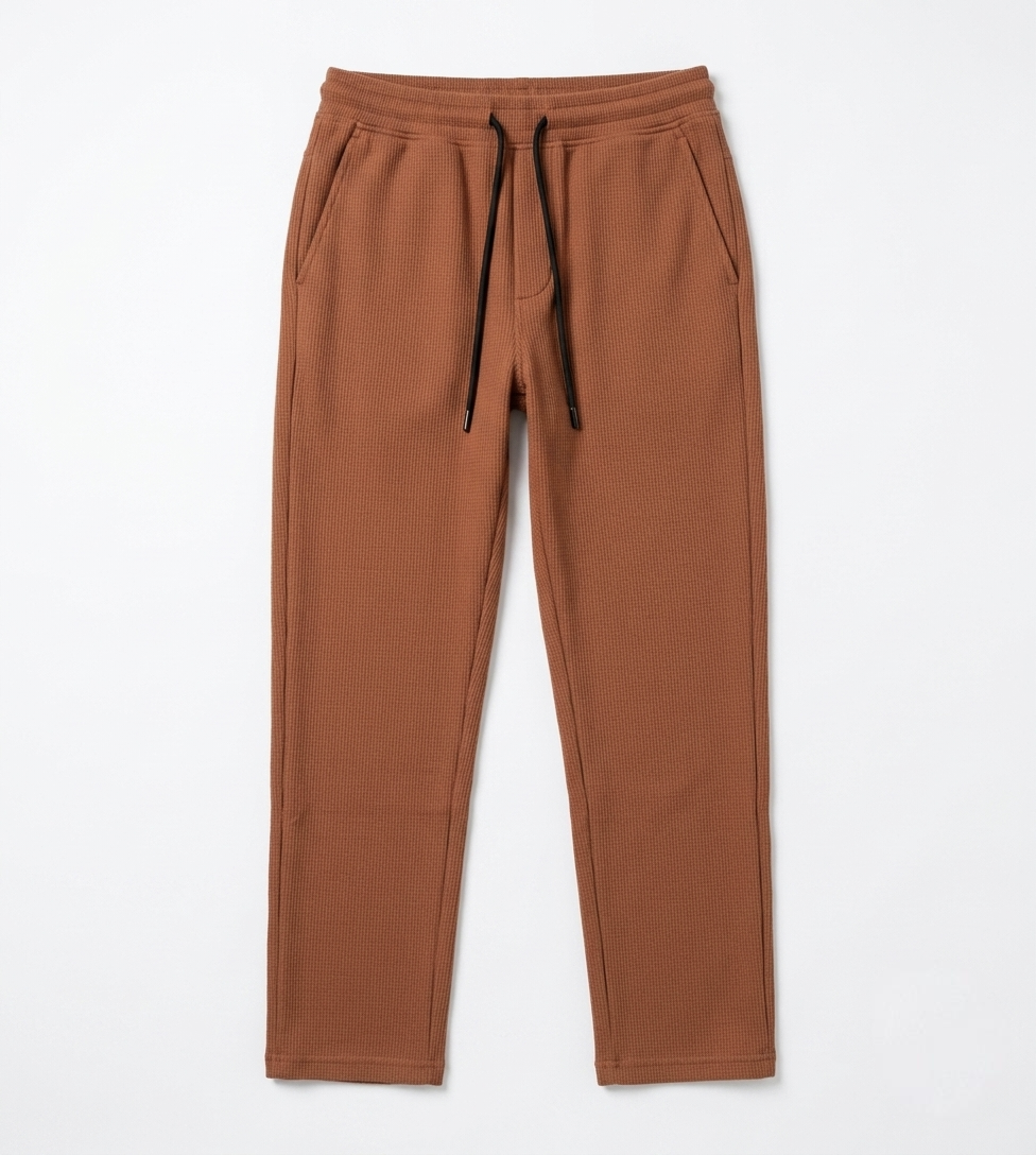 Men's Brown Cross Pocket Loose Fit Trousers