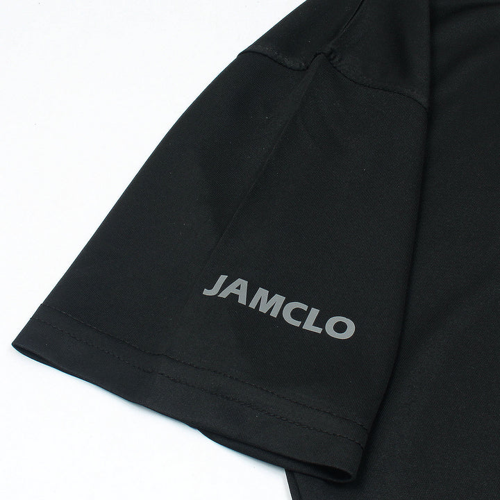 Jet Black Three Stripes T-Shirts - Jamclo Originals