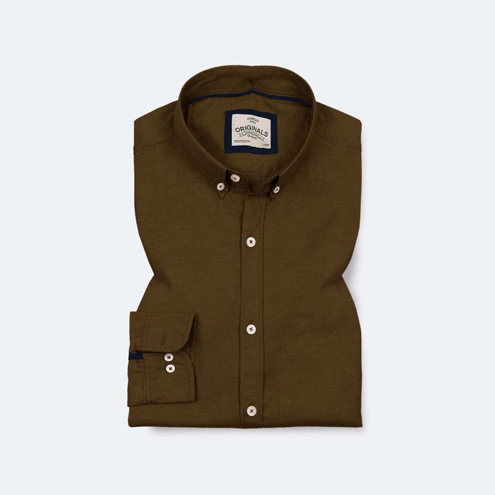 Kuro Brown Oxford Shirt