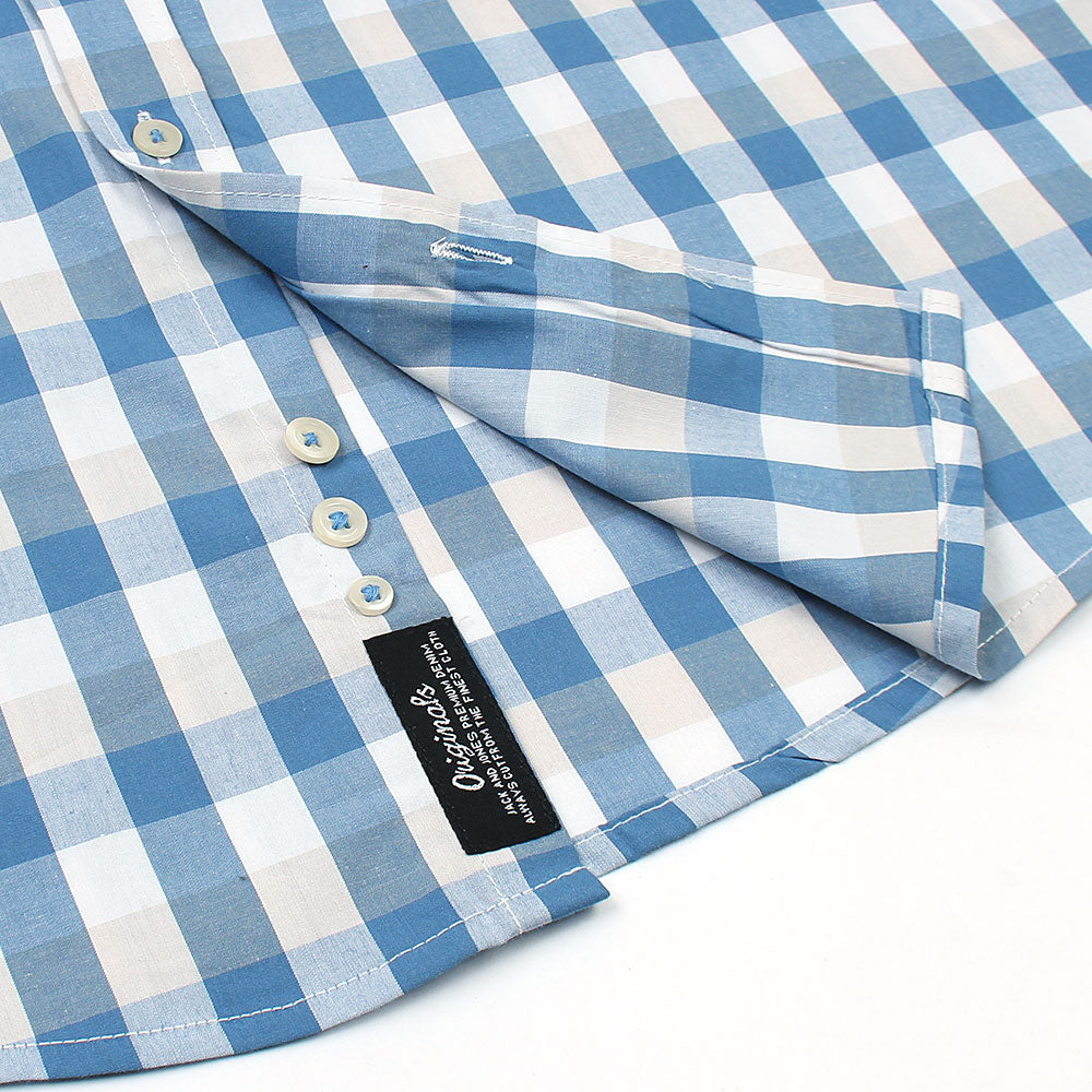 Mini Blue Box Check Shirt - Jamclo Originals