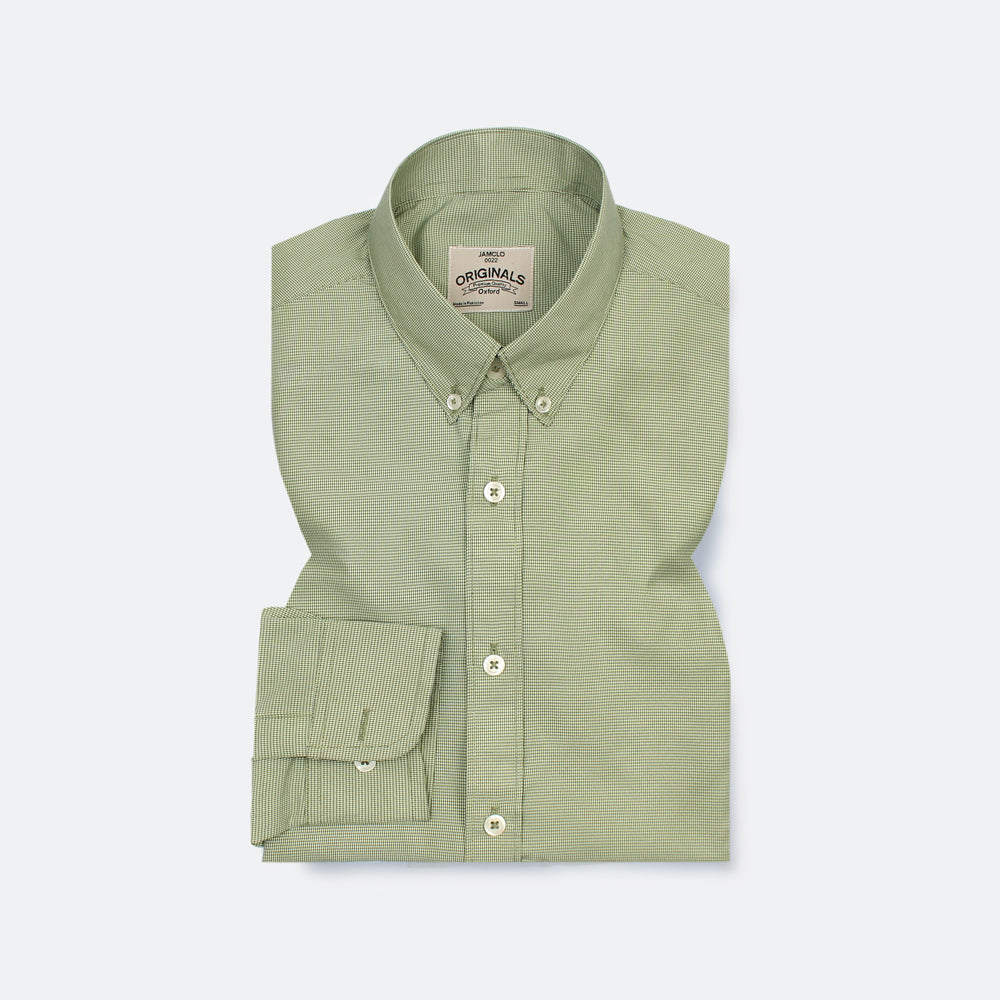 Mini Olive Green Check Shirt - Jamclo Originals