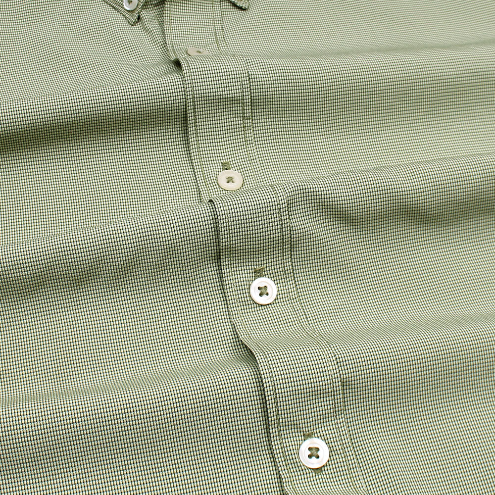 Mini Olive Green Check Shirt - Jamclo Originals