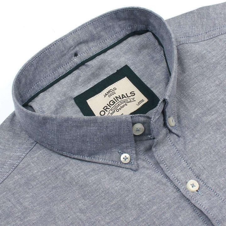 Double Tone Light Grey Oxford Shirt