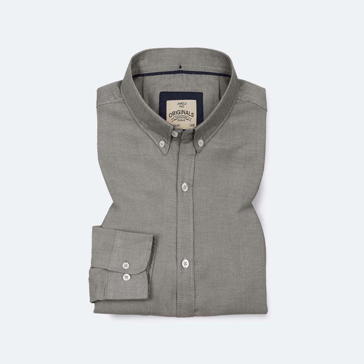 Natural Grey Oxford Shirt