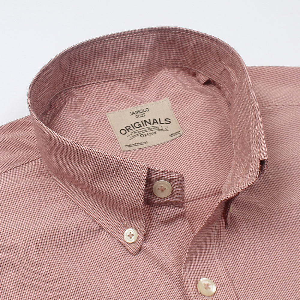 Rose Brown Check Shirt - Jamclo Originals