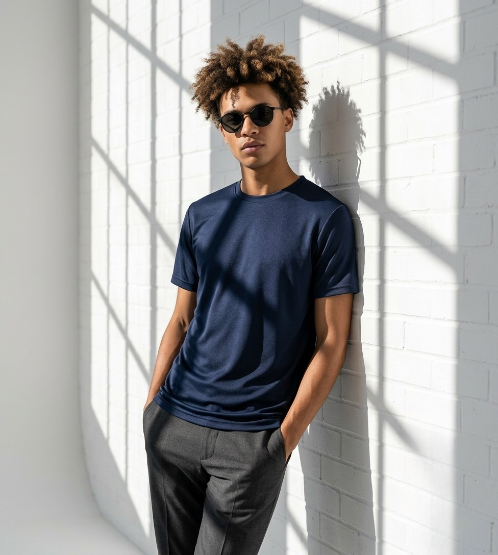 Men's Navy Dry-Fit Performance T-Shirt
