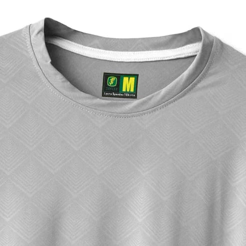 Imported Silver Diamond Textured Stretchable T-Shirt