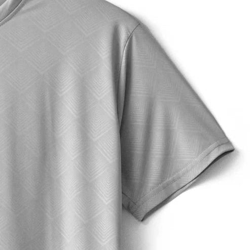 Imported Silver Diamond Textured Stretchable T-Shirt