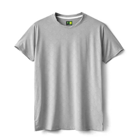 Imported Silver Diamond Textured Stretchable T-Shirt