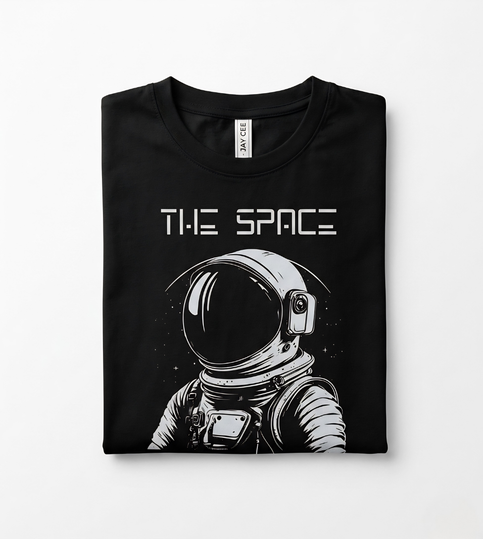Space Men’s Black Graphic Tee