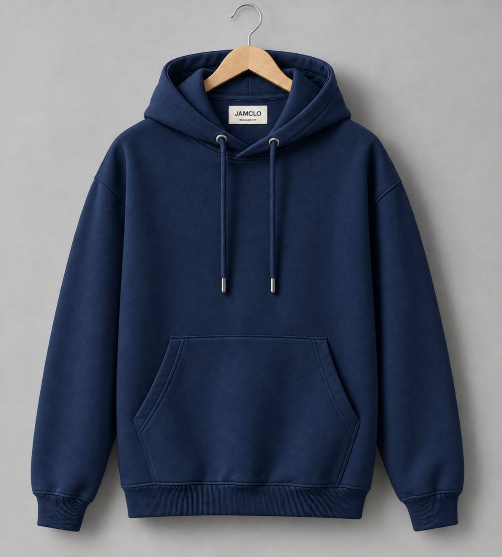 Premium Heavy GSM Essential Navy Blue Pullover Hoodie