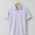 Jamclo Premium Half Sleeve Casual Lavender Purple Shirt