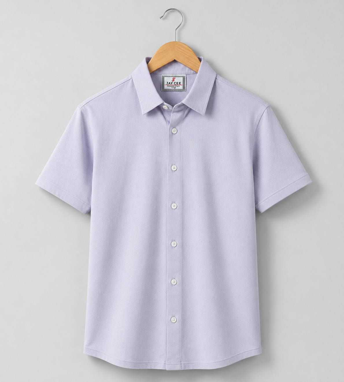 Jamclo Premium Half Sleeve Casual Lavender Purple Shirt