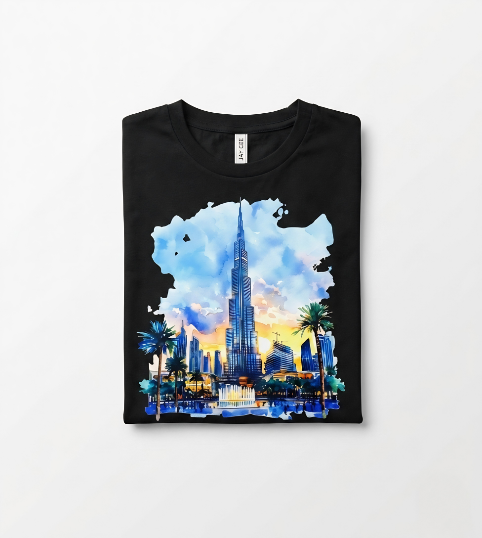 Burj Khalifa Men’s Black Graphic Tee