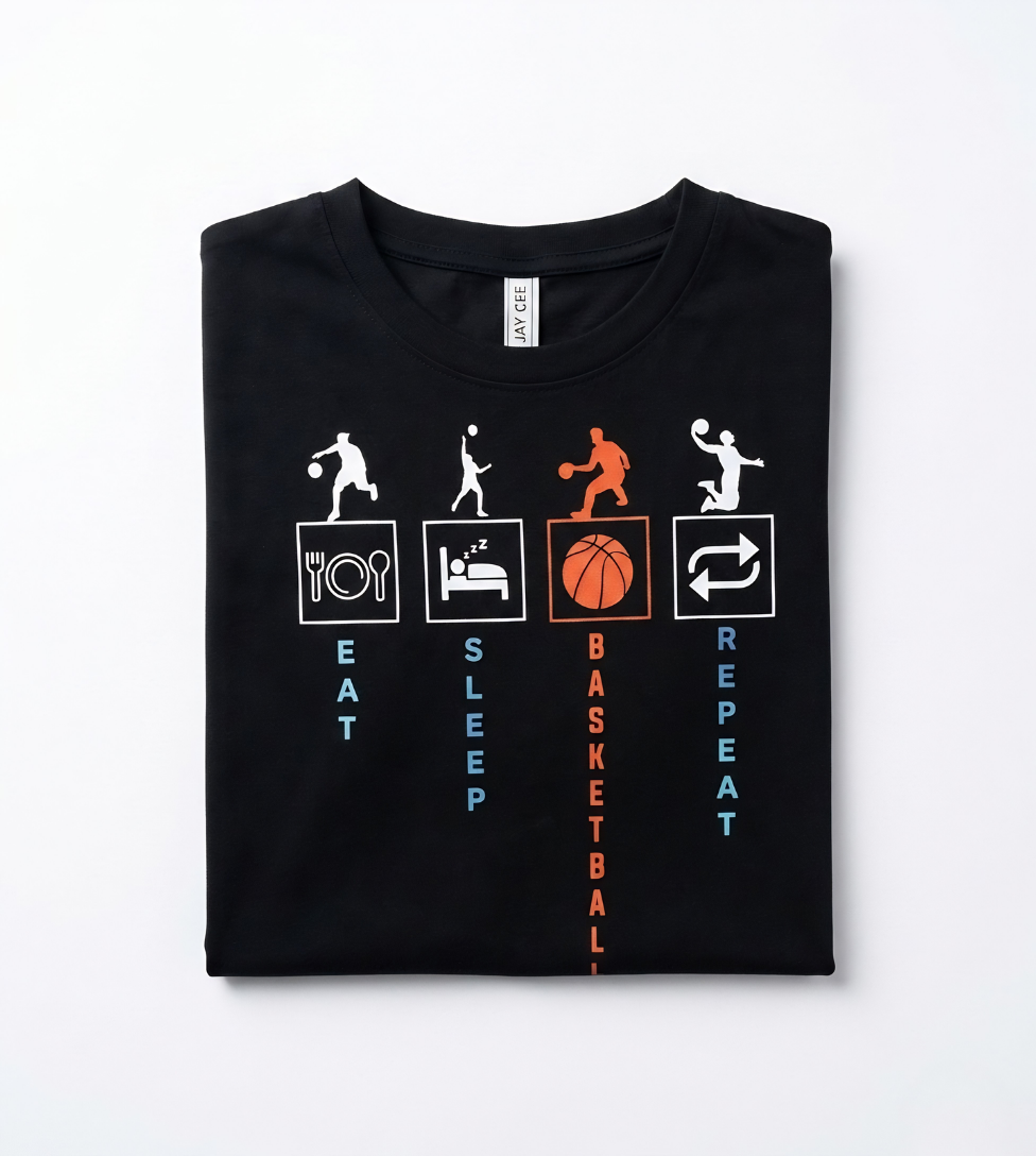 Eat Sleep Men’s Black Graphic Tee