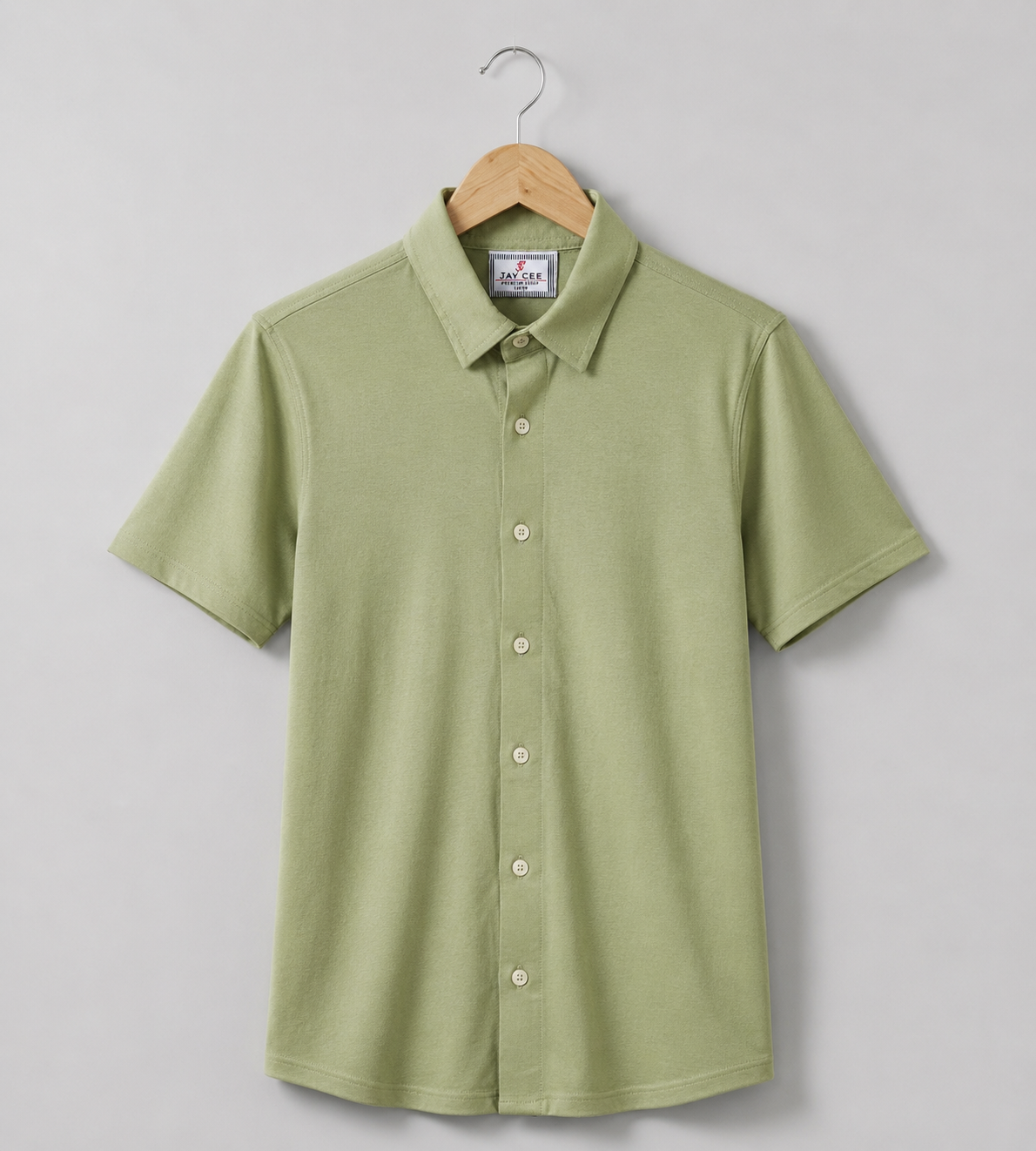 Jamclo Premium Half Sleeve Casual Sea Green Shirt