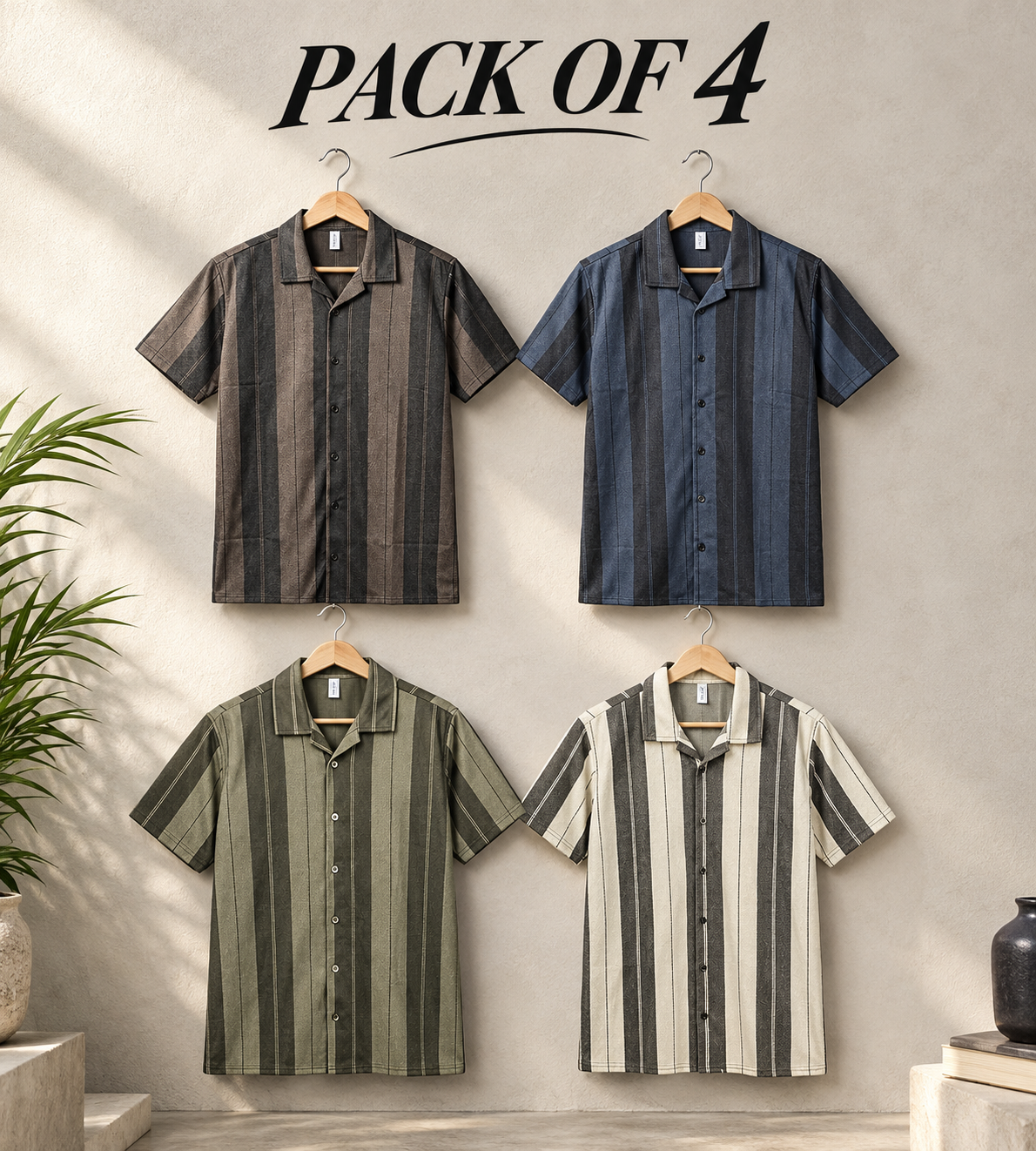 Pack Of 4 Half Sleeve Casual