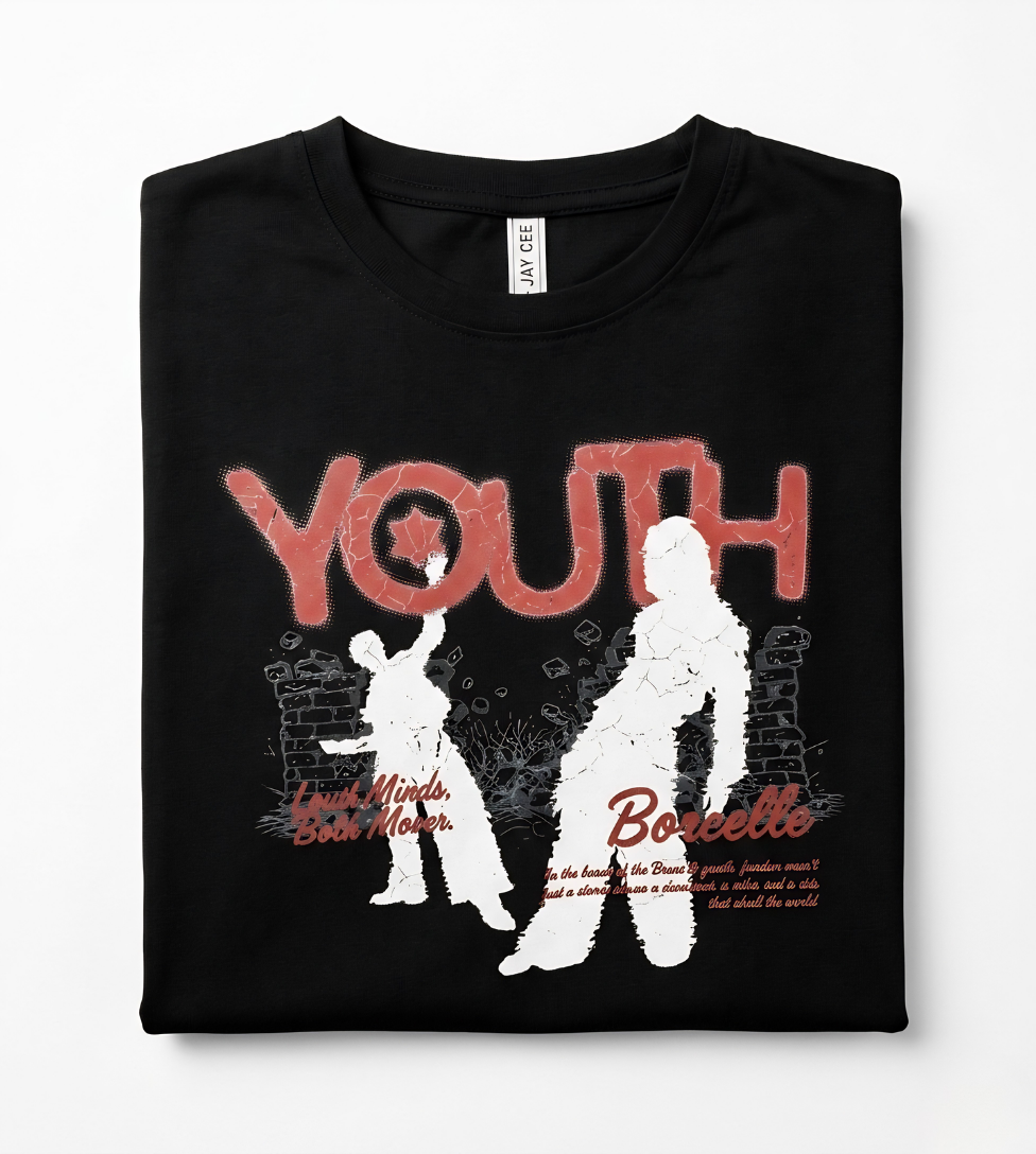 Youth Men’s Black Graphic Tee