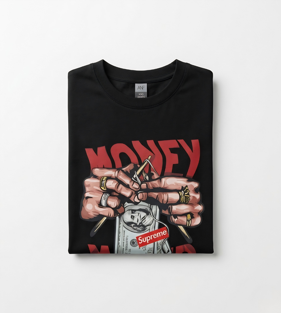 Money Men’s Black Graphic Tee