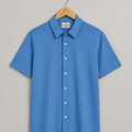 Jamclo Premium Half Sleeve Casual Droplet Blue Shirt