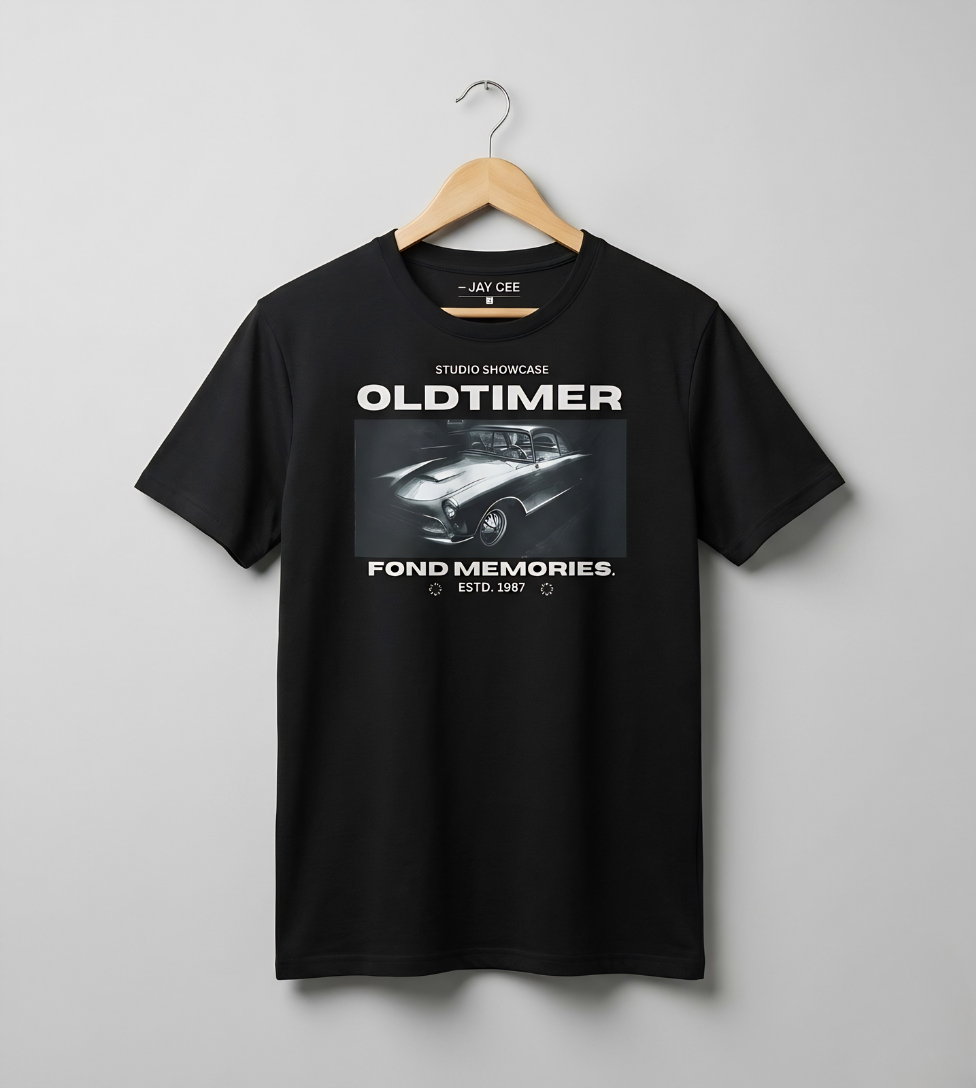 Old Car Men’s Black Graphic Tee