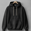 Premium Heavy GSM Essential Black Pullover Hoodie