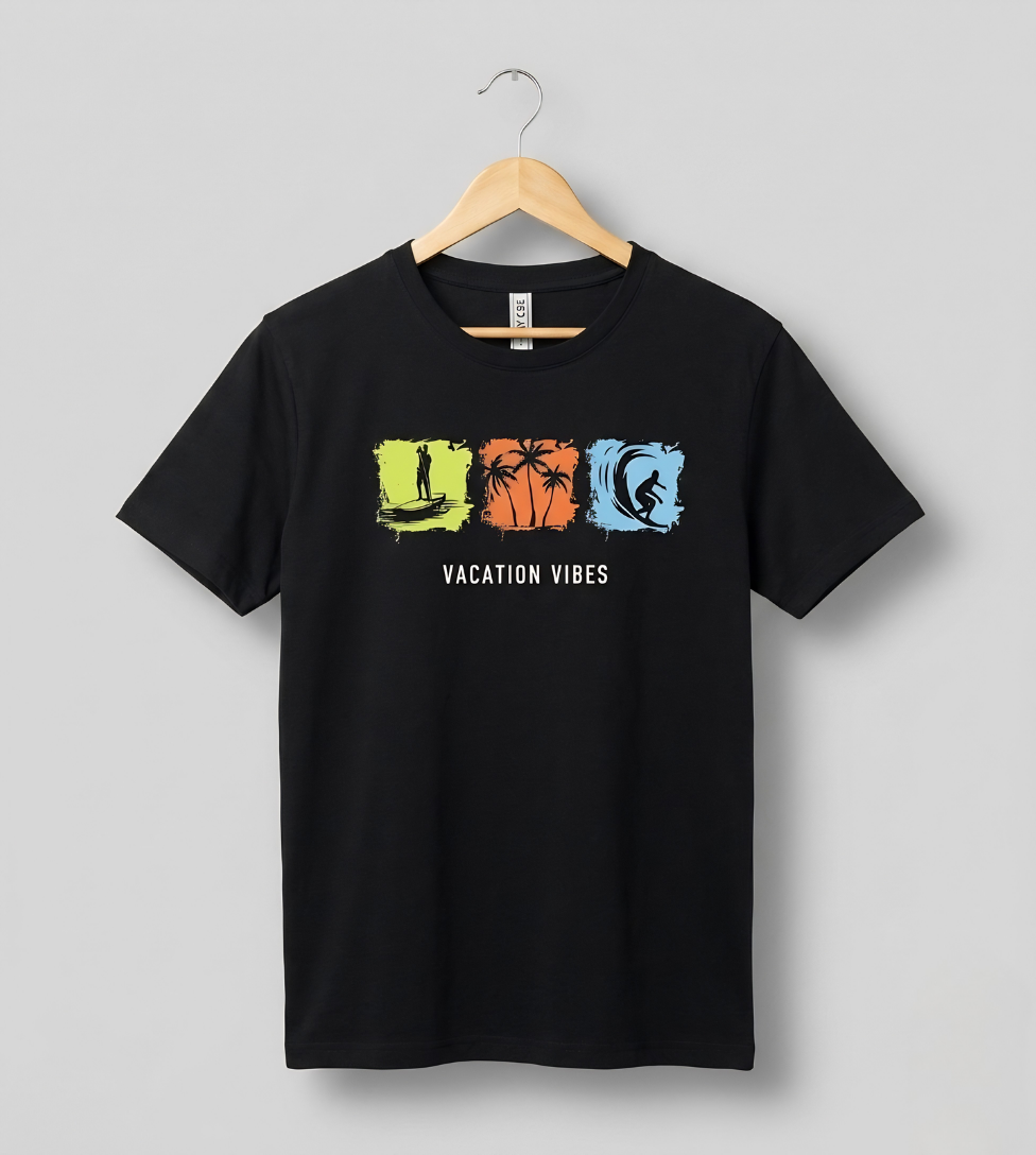 Surfing Men’s Black Graphic Tee