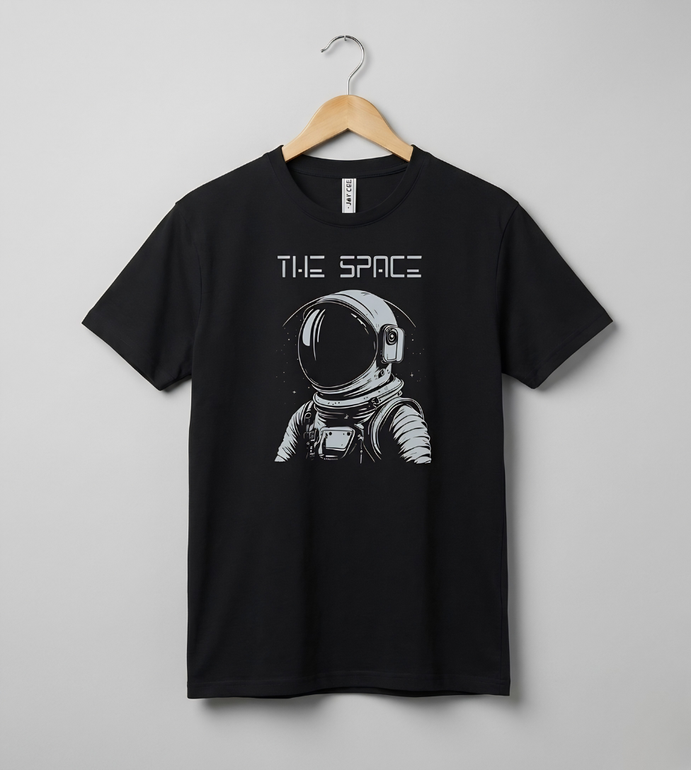 Space Men’s Black Graphic Tee