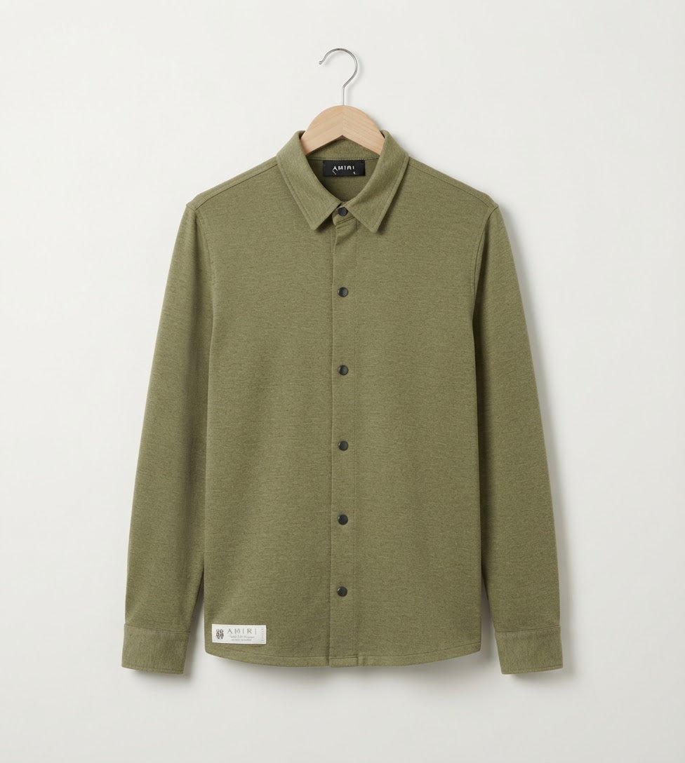 Winter Master Casual Double Knitted Shirt Glow-Green