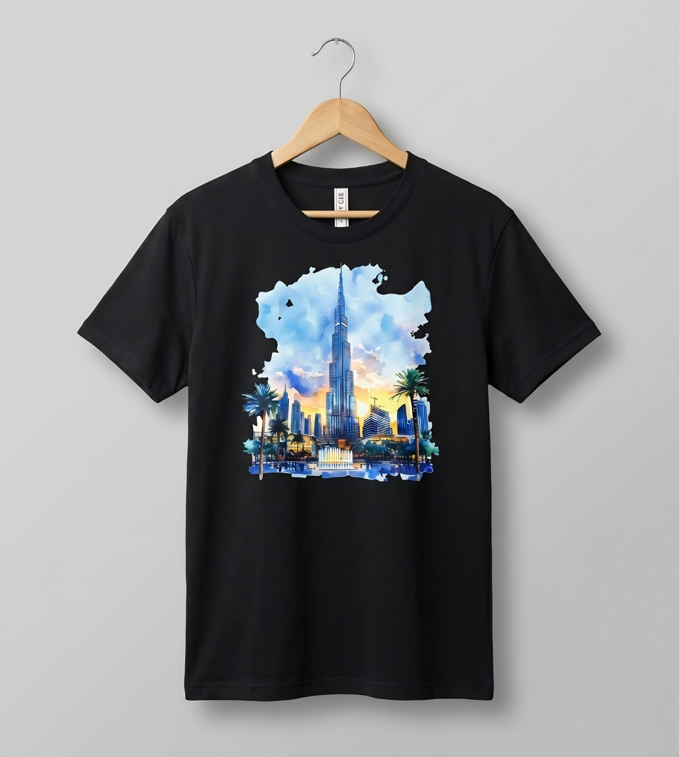 Burj Khalifa Men’s Black Graphic Tee