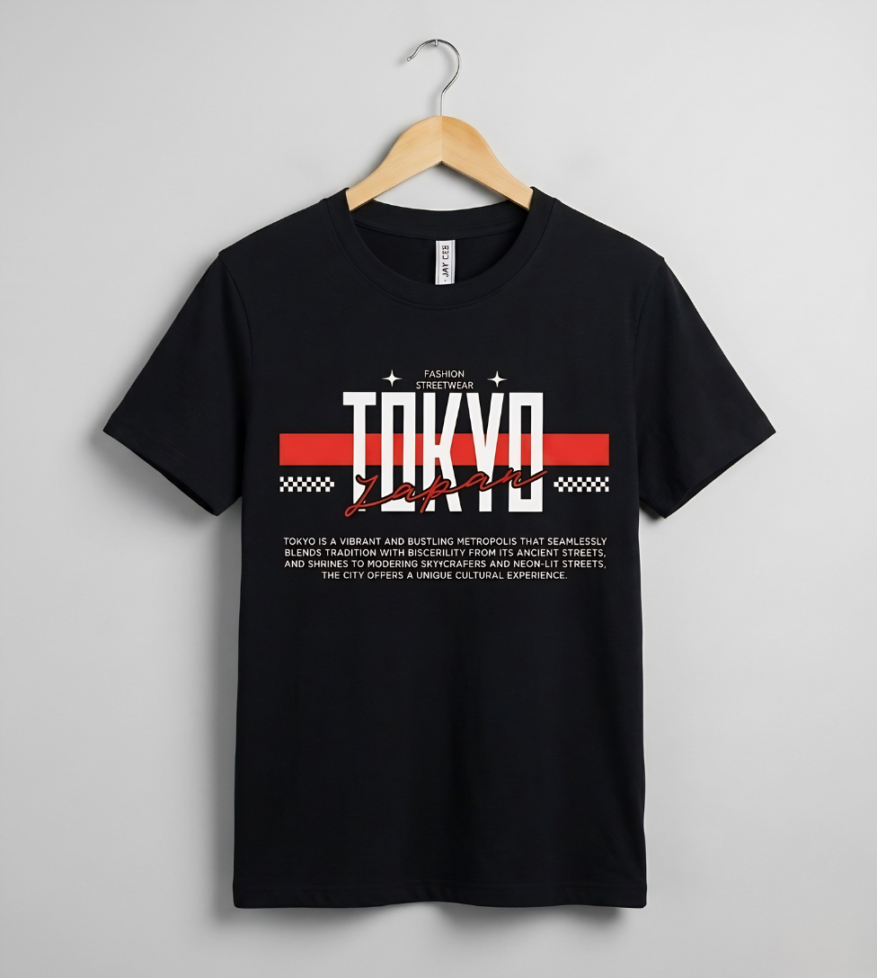 Tokyo Men’s Black Graphic Tee