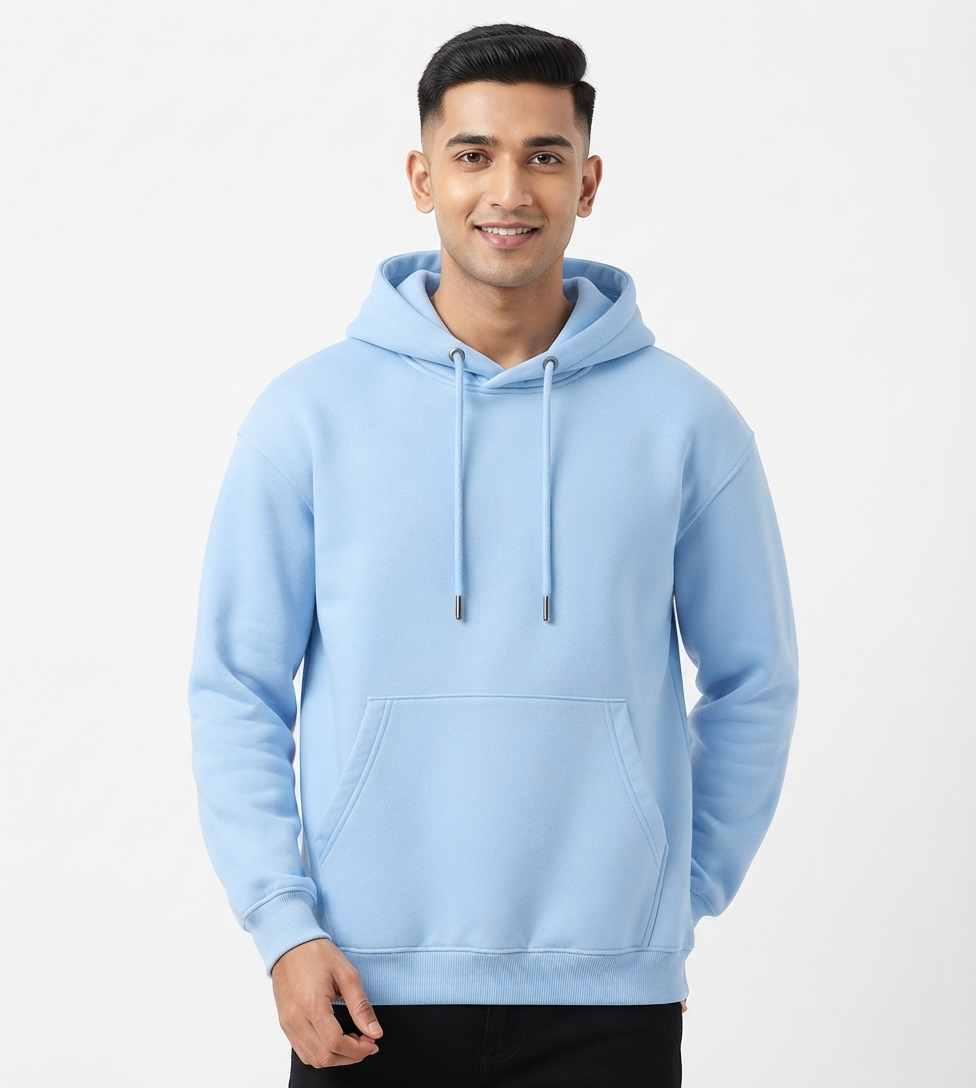 Premium Heavy GSM Essential Sky Blue Pullover Hoodie