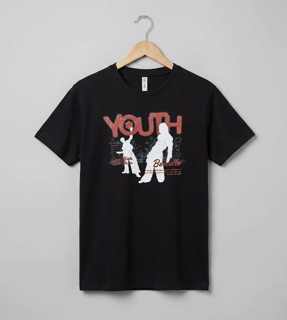 Youth Men’s Black Graphic Tee