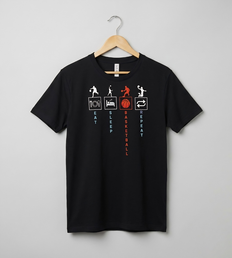 Eat Sleep Men’s Black Graphic Tee