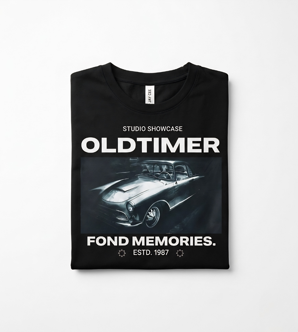 Old Car Men’s Black Graphic Tee