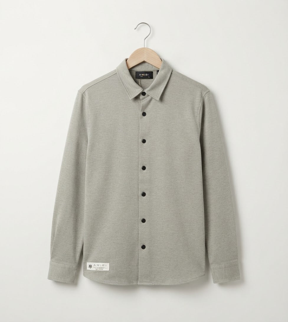 Winter Master Casual Double Knitted Shirt Stonic-Silver