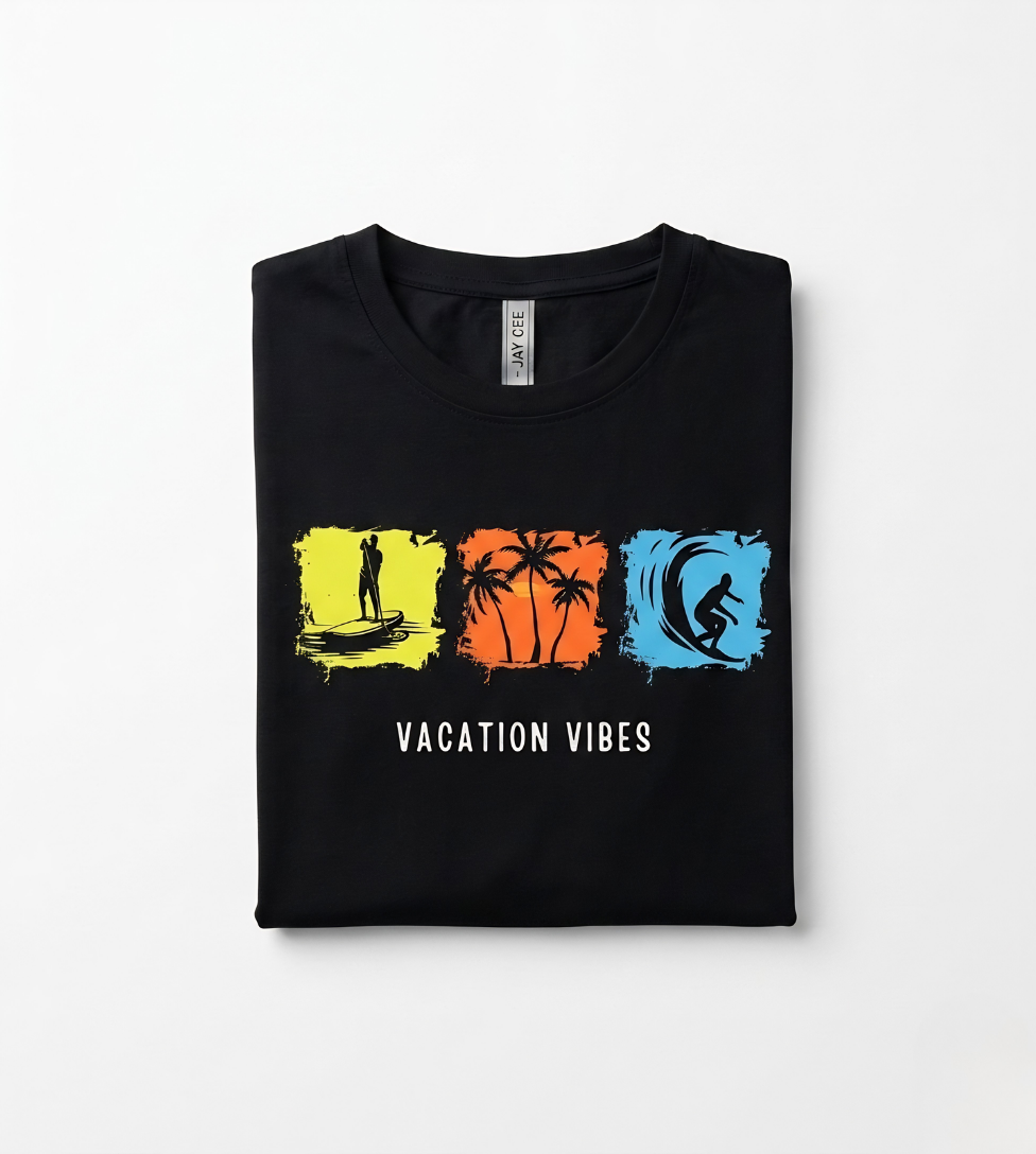 Surfing Men’s Black Graphic Tee