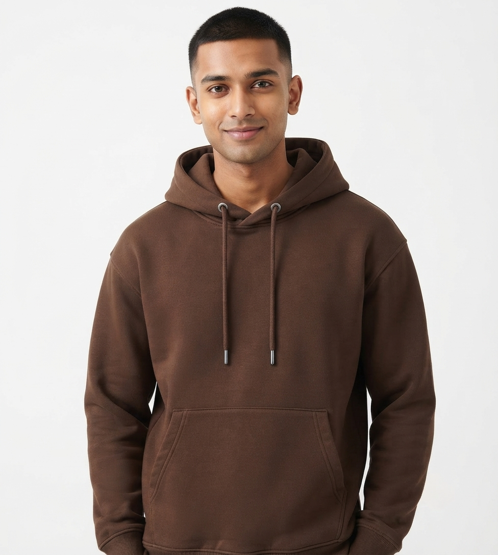 Premium Heavy GSM Essential Coffee Brown Pullover Hoodie