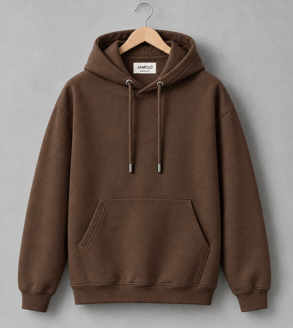 Premium Heavy GSM Essential Coffee Brown Pullover Hoodie